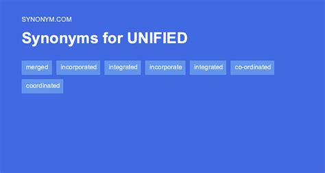 antonym unified|be unified.